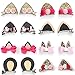 OneDor Sparkle Shiny Hair Bow Ribbon Clip sets for Babies, Toddlers, Young Girls, and Children (Animal-8 Pairs)