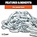 CURT 80010 48-Inch Trailer Safety Chain with 3/8-In S-Hooks, 2,000 lbs Break Strength