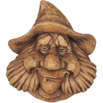 Amazon.com : Wood Spirit rustic Old Man Face Hand Carved Cedar Bird