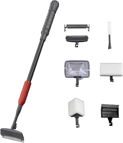 boxtech 6 in 1 Aquarium Cleaning Kit Adjustable Telescopic Handle