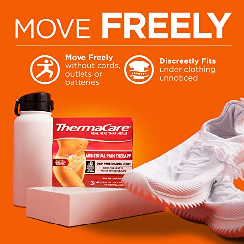 ThermaCare Portable Menstrual Heating Pad, Period Paid Relief Heat