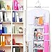 Clorso Hanging Closet Organizer and Wrapping Paper Storage for 40 Inch Gift Wrap Rolls and Gift Bags Plus Door Hook and Stickers