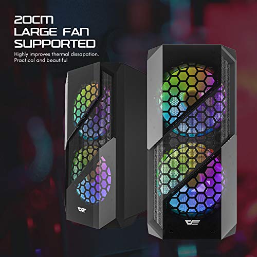 darkFlash BF5 Full Tower Gaming Computer PC Case Supports EATX Motherboards w/Tempered Glass