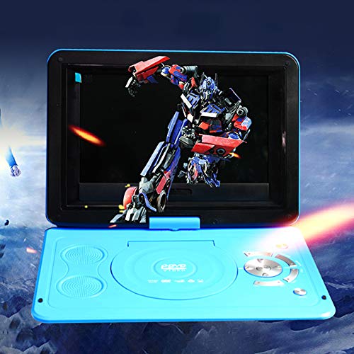 13.9 inch Portable DVD Player with Rechargeable Battery, 10.1 inch Swivel Display Screen, Card Reader, Car Charger,Power Adapter. Support 3D Playback, FM Radio,Power Off Memory