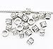 50pc Antique Silver Spacer Beads Large Hole Fits European Bracelets