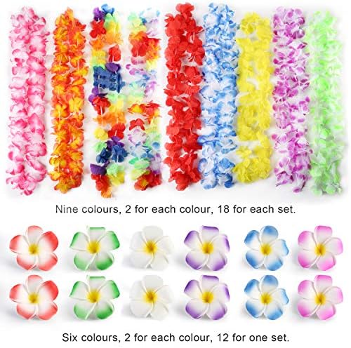 Howaf 30 Pack Collares Flores Hawaianas Disfraces de Fiesta 