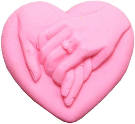2 moldes de silicona para jabón con forma de corazón para hacer jabón