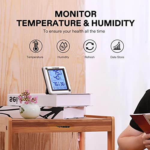 VIVOSUN Indoor Outdoor Thermometer Wireless Digital Hygrometer