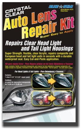 Click Here to See More Images Blue Star Auto Head Light and Tail Light Housing Lens Repair Kit, Crystal Clear