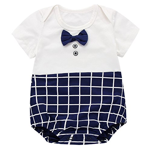 Monvecle Unisex Baby Two-Pack Short Sleeve Onesie Cotton Bodysuit Sunny/Cloudy 24M