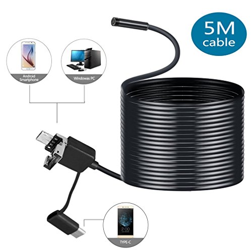 Leshp 3 in 1 micro usb type-c endoscope with 2.0 megapixels cmos …