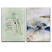 2 Piece Canvas Wall Art Modern Art Canvas Prints Home Artwork Decoration for Living Room,Bedroom - 16