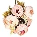 KINGSO Artificial Peony Silk Flowers Bouquet Home Wedding Decoration