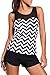 BELAMOR Women's Racerback Tankini Swimsuits Set With Boyshort (US 0-22)