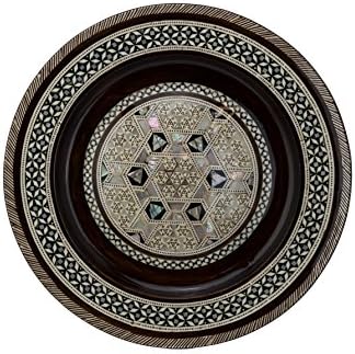 Leolana Egyptian Mother Of Pearl Inlaid Handmade Decorative Plate 8"