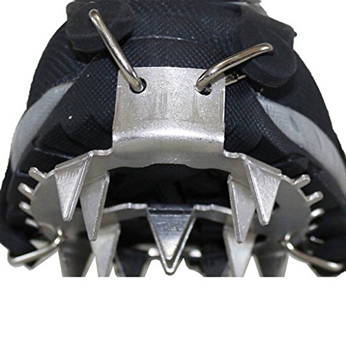 Gear 18 Tooth Crampons Cleats Set Fishing Outdoor Climbing Snow Ice Crampons Catch Snow Claw Antiskid Shoe Spikes(1 pair)