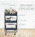 ECR4Kids 3-Tier Metal Rolling Utility Cart - Heavy Duty Mobile Storage Organizer, Navy