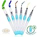 Watercolor Brushes Pens Set for Painting 6 Set of Water Brush Pen Leakproof with Pentel Push Button Watercolor Brush Pens - Flat & Rounded Tips-Travel Water Color Brush …
