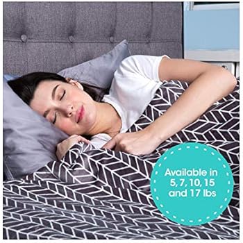 Florensi Weighted Blanket with Removable Bamboo Duvet Cover (15 Lbs & 60