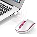 SROCKER V2c 2.4GHz Wireless Mouse Silent Click Compact Soundless Optical Mice with Nano USB Receiver DPI 1600 for PC and Mac(Pink)