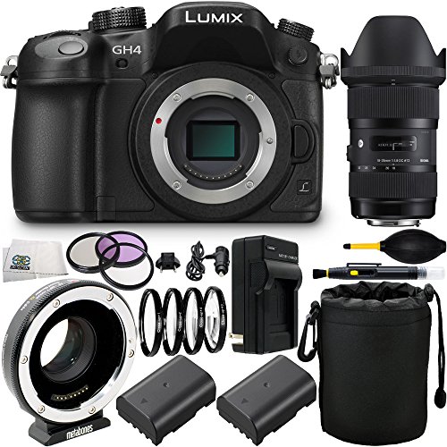 Panasonic-DMC-GH4-Mirrorless-Micro-Four-Thirds-Camera-Sigma-18-35mm-f18-DC-HSM-Art-Lens-Metabones-MBSPEF-M43-BT3-Adapter-with-16PC-Accessory-Bundle