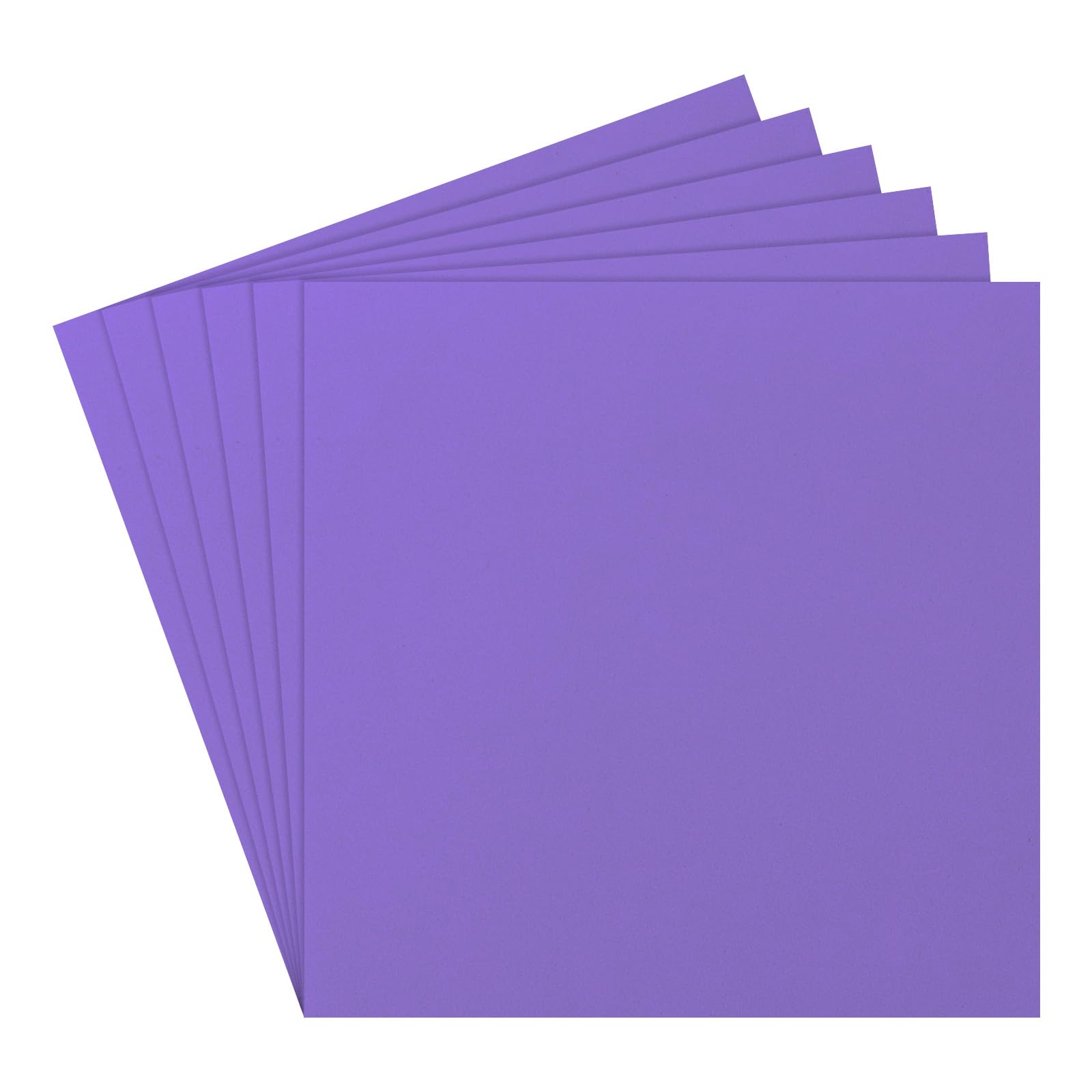Rebower 6Pcs Foam Sheets Crafts Foam Arts Paper 10 x 10 x 3/16 Inch [for Crafts Project, Scrapbooking, DIY, Party Handicraft, Costumes]-25cm x 25cm x 5mm / Purple