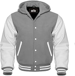 GOKTOG Hooded Varsity Jacket Women, Baseball