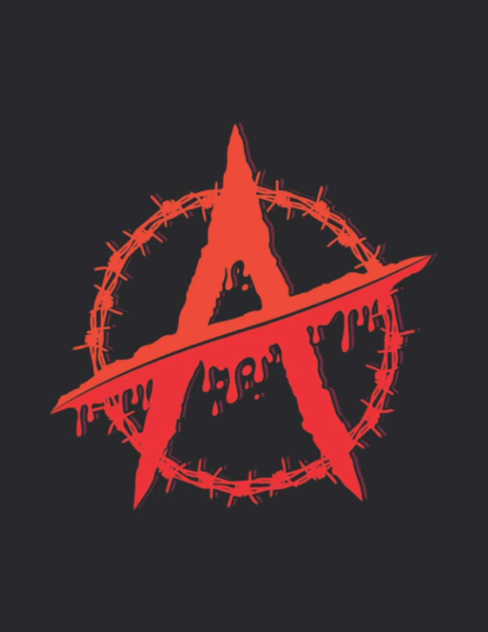 Notebook College Ruled 8 x 11.5 Inches Journal Softcover Design: Blood Red Anarchy Sign Punk Logo: 120 College Ruled Pages in 8 x 11.5 Inches Format