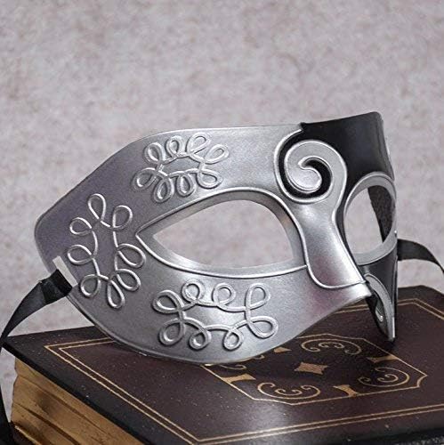 Losuya Roman Greek Mens Venetian Masquerade Mask Halloween Dress Ball Party Decorations, Black - Image 3