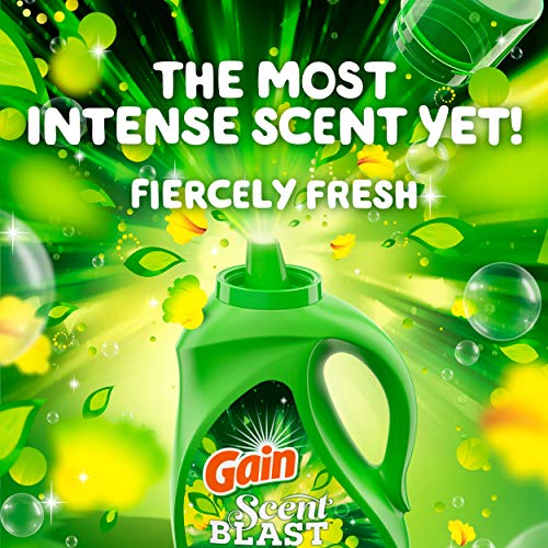 Gain Scent Blast Liquid Laundry Detergent, Fiercely Fresh, 75 Fl Oz