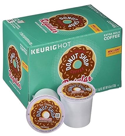 Green mountain the Original donut shop coffee regular k-cup packs medium roast Extra bold 12ct (099555085167)