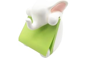 RhyNSky Animal Elephant Sticky Note Dispenser Pop-up Notes Holder for Desk Home Office School Classroom, 3x3 in, White, C07