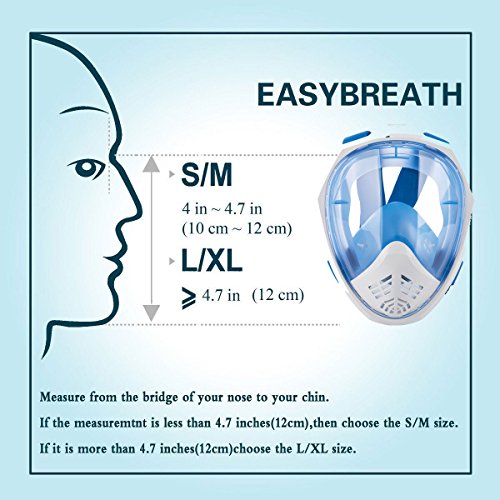 image for YOOCOOL Full Face Snorkel Mask Foldable 180° Panoramic View Diving Sc