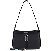 Women Shoulder Bag Hobo Crossbody Purses Mini Handbag with Dual Straps & Multi-Zipper Pockets for Organization