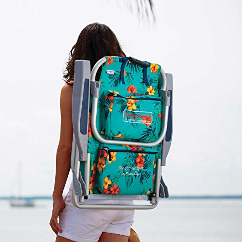 2 Tommy Bahama Backpack Beach Chairs/Turquoise + 1 Medium Tote Bag For $102.98
