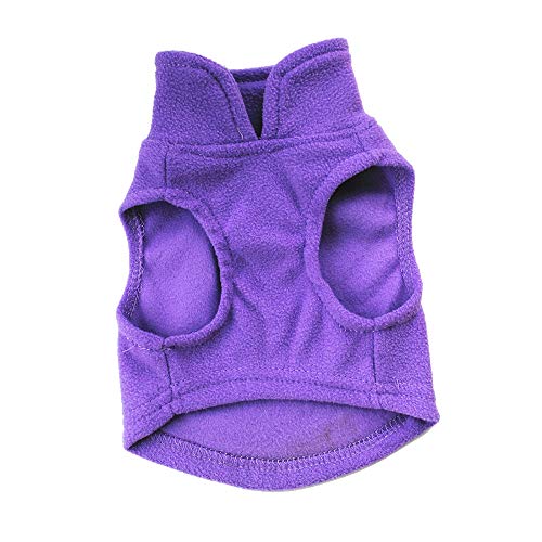 Pet Dog Cat Villus Warm Vest Puppy Doggy Apparel Clothing Cat Lapel Vest Dog Jacket Small Medium Dogs Pet Clothes for Dog Cat Puppy Coat Winter Sweatshirt Warm Sweater Dog Outfits (Purple, M)