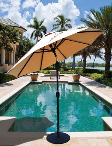 7 5 Ft Deluxe Auto Tilt Aluminum Patio Umbrella Suncrylic Fabric By Galtech Umbrella Fabric Color Suncrylic 37 Rust Umbrella Frame Color Antique Pewter Frame Buy Online In Oman At Desertcart
