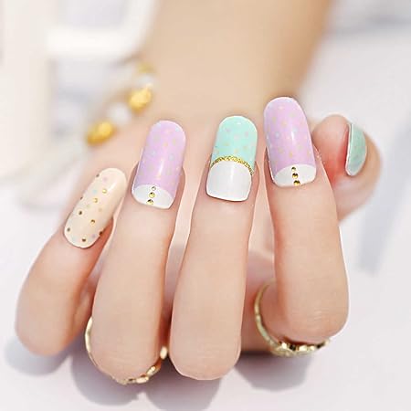 Amazon Pastelllabo ハンド用 ネイルシール アーガイル チェック 和柄 着物 パステル デート パーティー 結婚式 貼るだけ アート Ny発 簡単 ネイルアート デコネイル 6デザイン ドット柄3 Pastelllabo シール ステッカー 通販