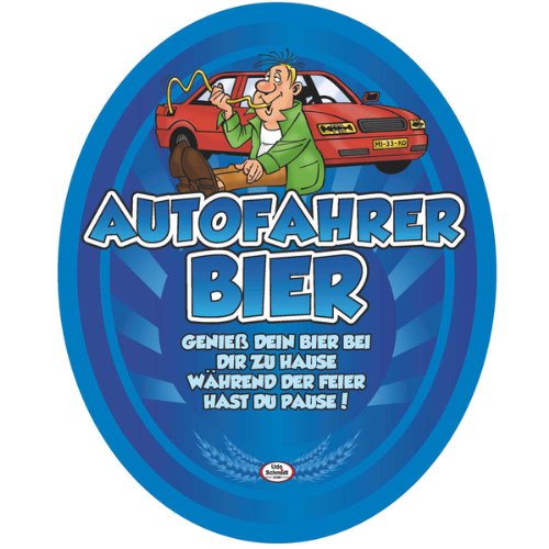 Aufkleber AUTOFAHRER BIER Etikett Bierflasche selbstklebend Geschenk