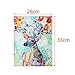 5D DIY Diamond Painting - Animal Resin Cross Stitch Kit - Crystals Embroidery - Home Decor Craft (Deer)