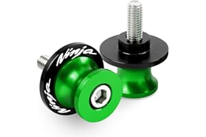 GZYWMJZ Pack of 2 Motorcycle Swing Arm Spools For KAWASAKI Ninja650 Ninja400 NINJA 650 400 1000 2017-2024 2025 Ninja 500 SE ZX-4RR ZX6R ZX-10R ZH2 Accessories, M8 Swingarm Slider Stand Paddock Screw (Green)