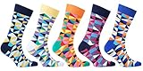 Socks n Socks-Men's 5-pair Luxury Fun Cool Cotton Colorful Dress Socks Gift Box ...