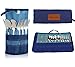 13 Piece Stainless Steel Family Cutlery Picnic Utensil Set with Travel Case for Camping | Hiking | BBQs - Includes Forks | Spoons | Knifes | Chopstick, Plus Nylon Commuter Case - Blue
