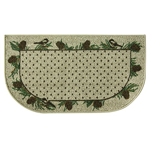 Bacova Guild Classic Berber Skid-Resistant Accent Rug, Chickadee Border, 40"x24"