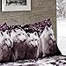 BEDnLINENS HIG 3D Bed Sheet Set -4 Piece 3D White Mountain Wolves Printed Sheet Set King Size (Y08) - Soft, Breathable, Hypoallergenic, Fade Resistant -Includes 1 Flat Sheet,1 Fitted Sheet,2 Shams