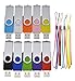 FEBNISCTE 8GB USB 3.0 Flash Drive Bulk 10 Pack Thumb Drives - Foldable 8 GB USB3.0 Memory Stick Data Storage Multipack Zip Drives - Portable Jump Drive Gift Multi-Coloured Pen Drive with 10pcs Rope