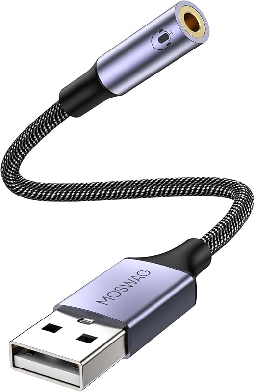 Adaptateur USB vers Jack 3,5mm Carte Son Externe AUX Stéréo 1 Pack — photo 1 sur 7