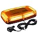 WoneNice 12V 60W Amber/Yellow COB LED Roof Top Emergency Hazard Warning LED Mini Strobe Beacon Lights Barw/Magnetic Base and 16 ft Straight Cord with Lighter Plug