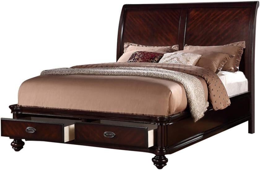 Amazon Com Benjara Immaculate Wooden California King 2 Under Bed