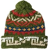 TINKUY Peru Alpaca Wool Winter Beanie, Handmade Bobble Hat, Unisex, One Size